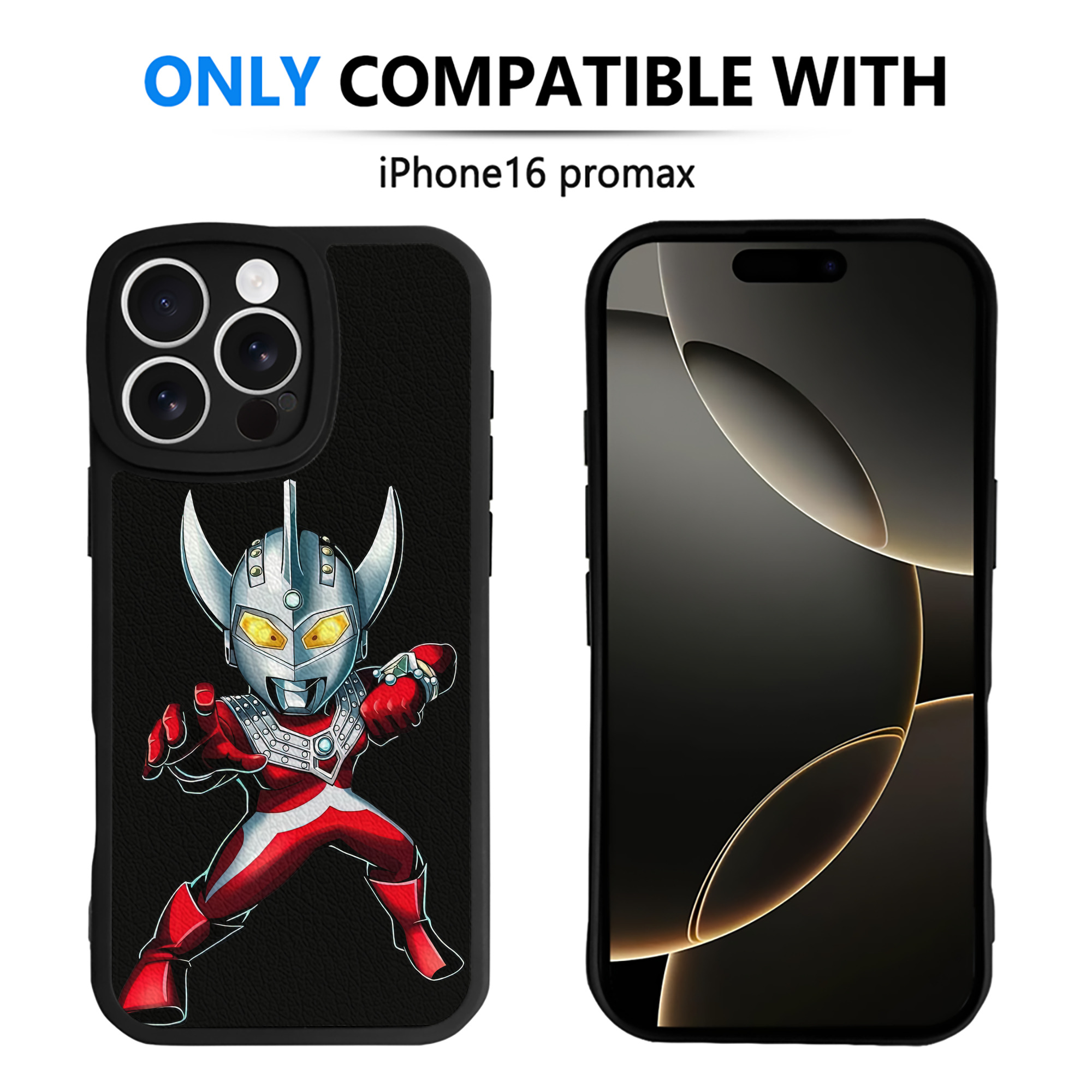 （画像用） ウルトラマン Ultraman 【iPhone 16シリーズ対応】シリコンスマホケース（レザー調） 材質：シリコン